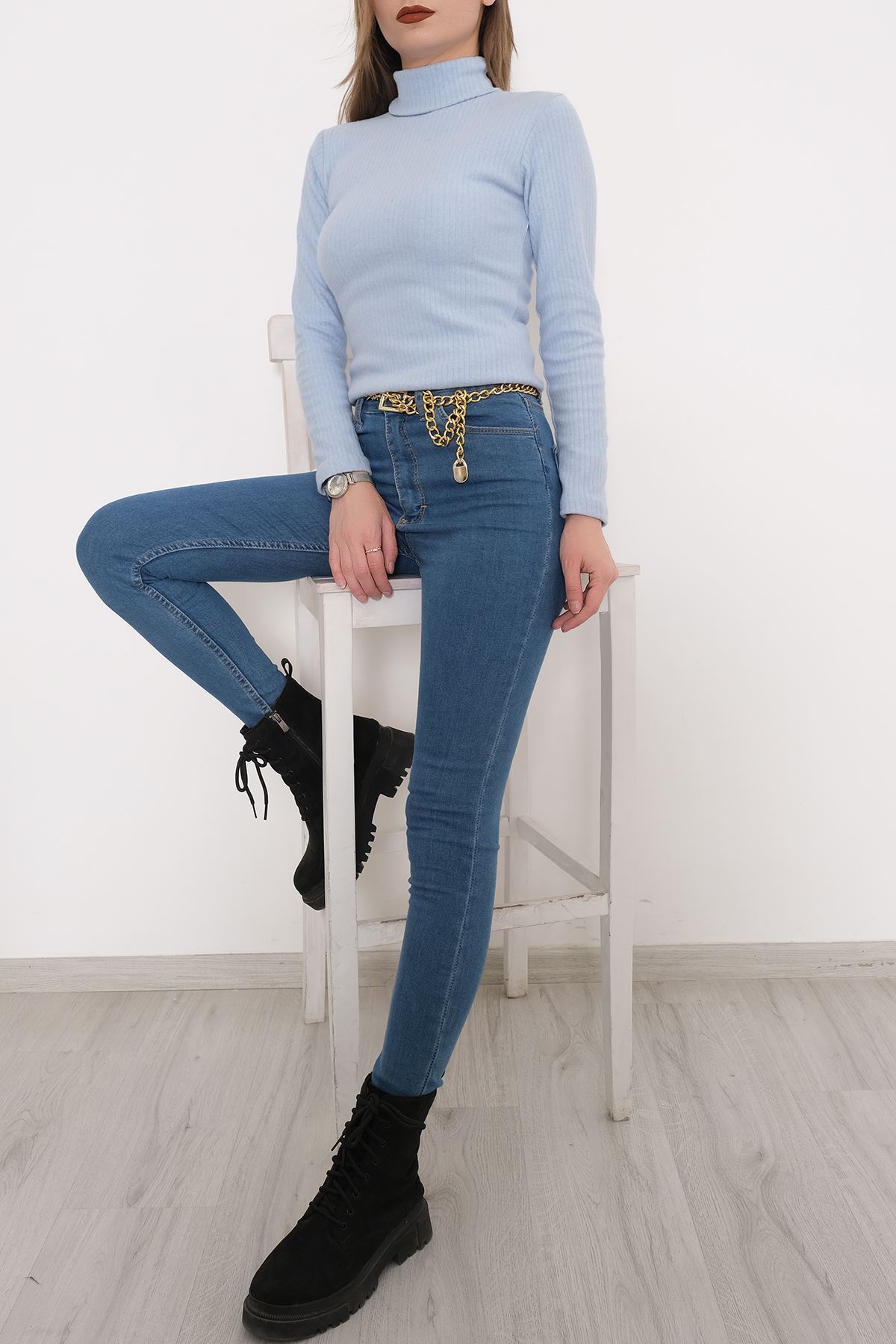 Balıkçı Yaka Body Bebemavi - 8338.1567.