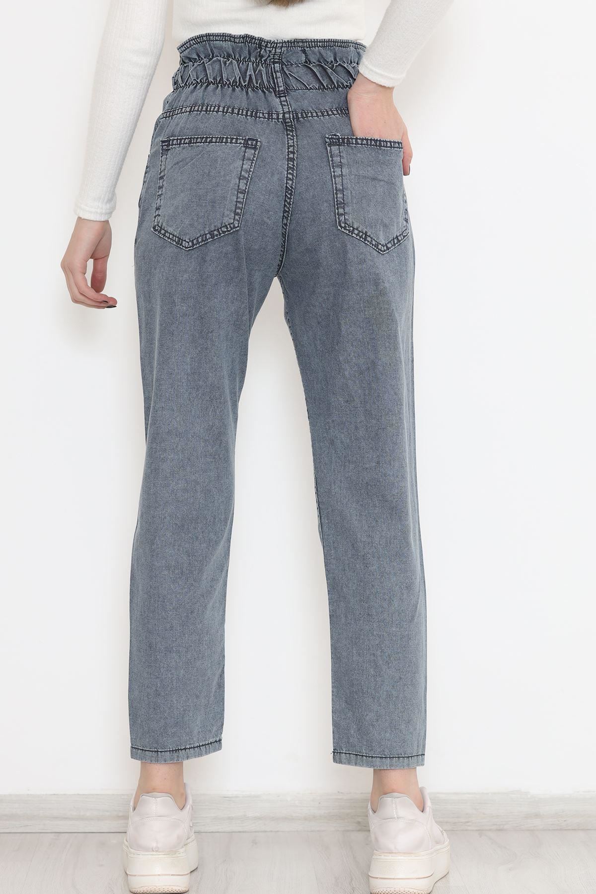 Beli Lastikli Mom Kot Pantolon Mavi - 12268.1431.