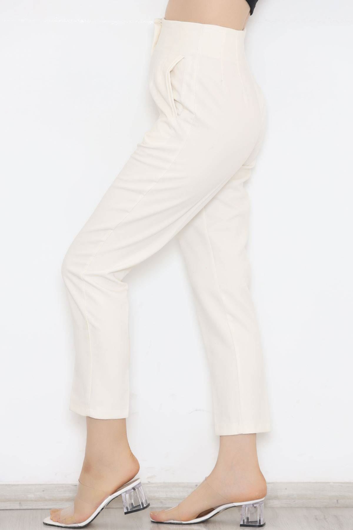 Beli Pensli Duble Pantolon Krem - 20647.683.