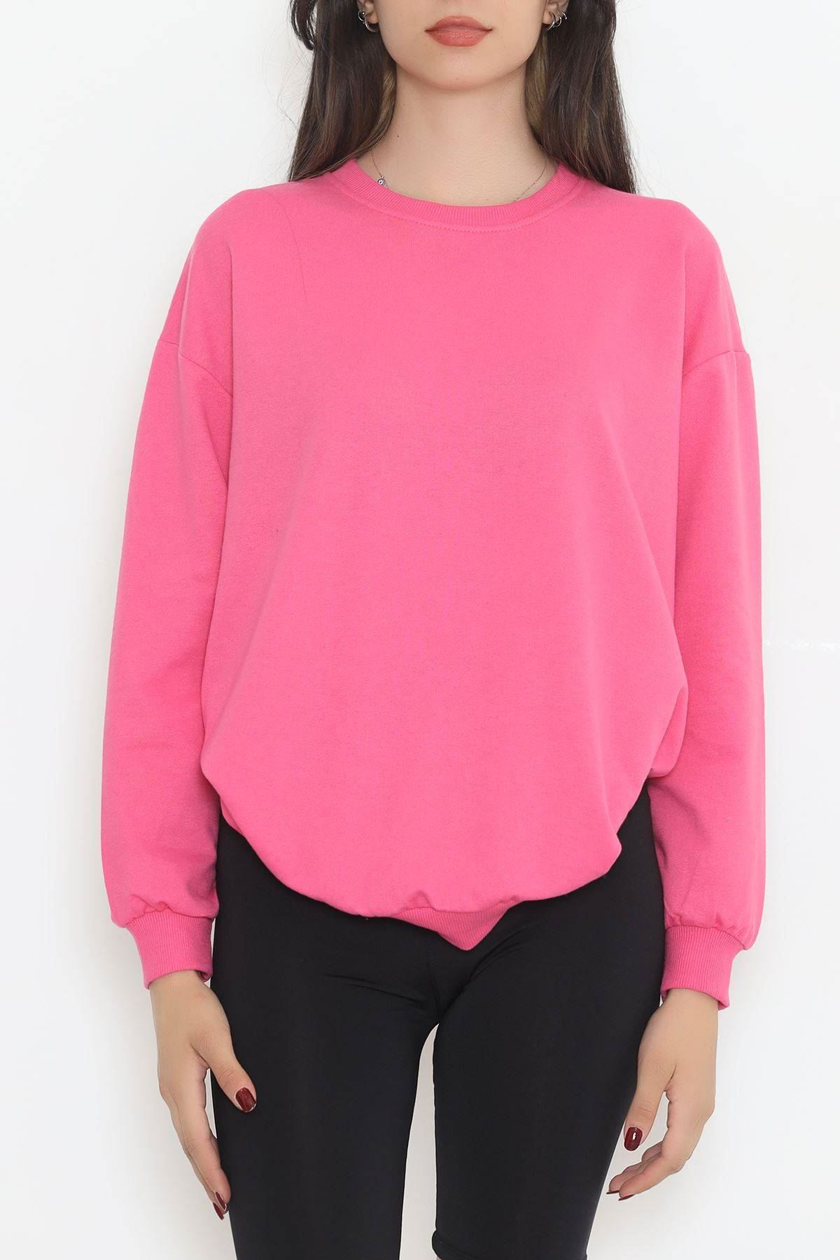 Bisiklet Yaka Sweat Pembe - 3042.275.