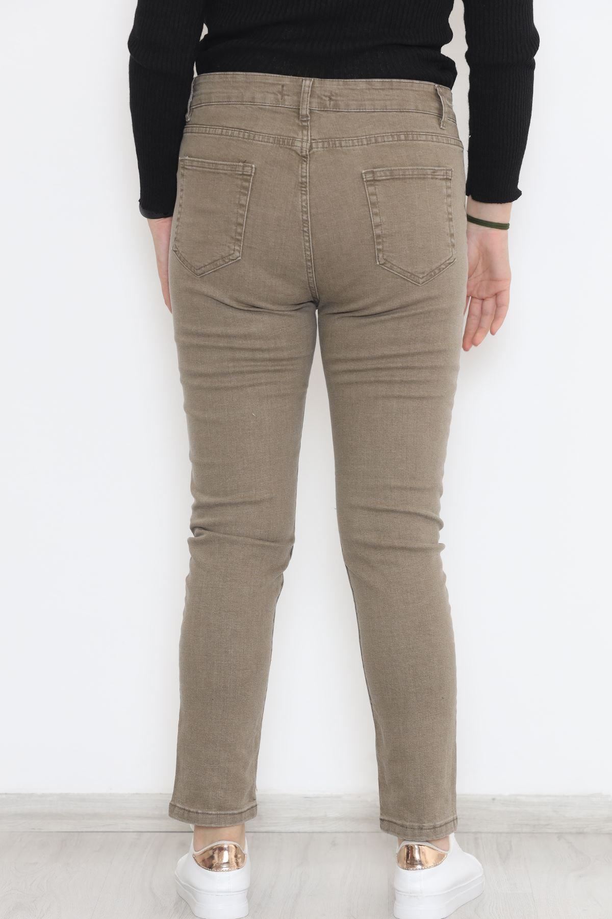 Büyük Beden Kot Pantolon Bej5 - 12260.1431.