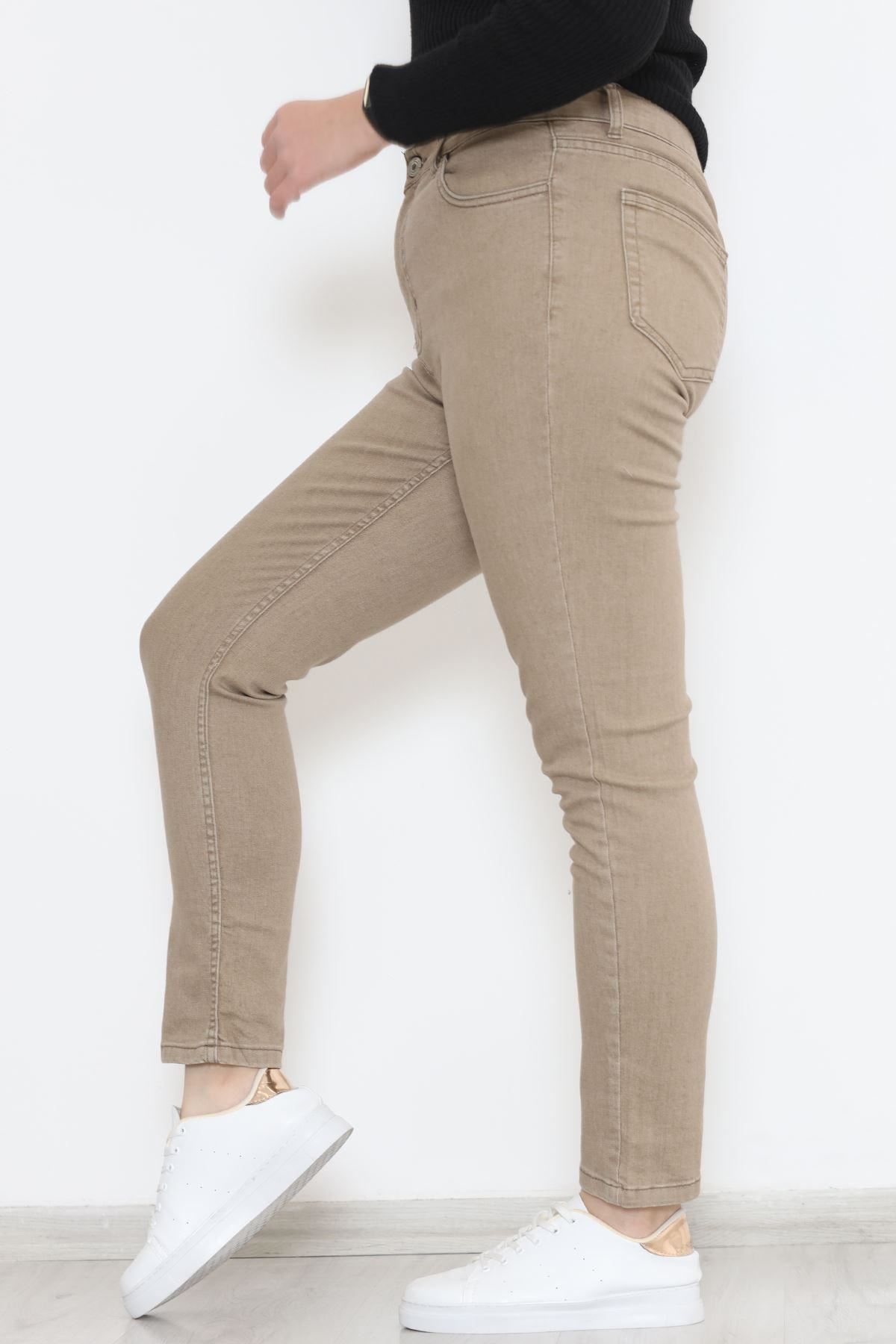 Büyük Beden Kot Pantolon Bej1 - 12260.1431.