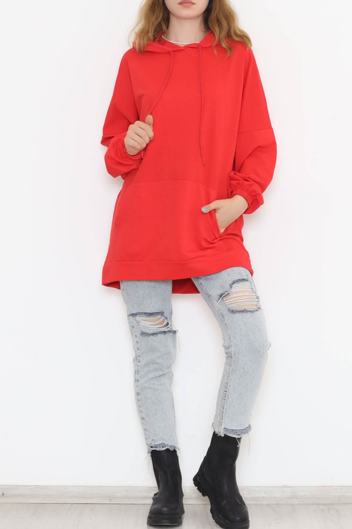 Kanguru Cepli Sweat Kırmızı - 2349.105.