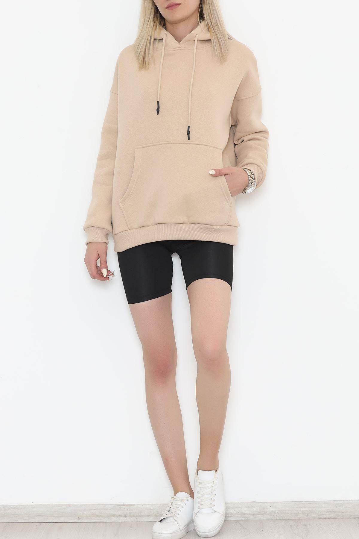 Kapşonlu Sweat Sütlükahve - 9490.1145.