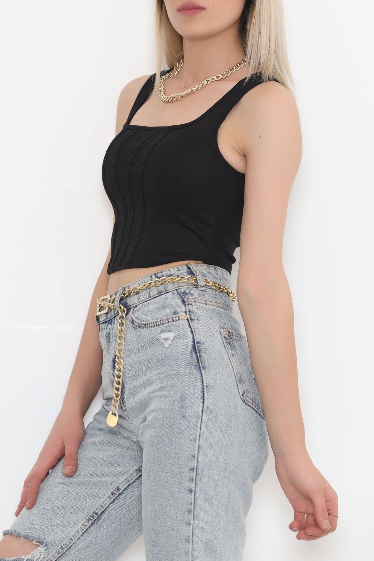 Kare Yaka Crop Siyah - 3482.1595.