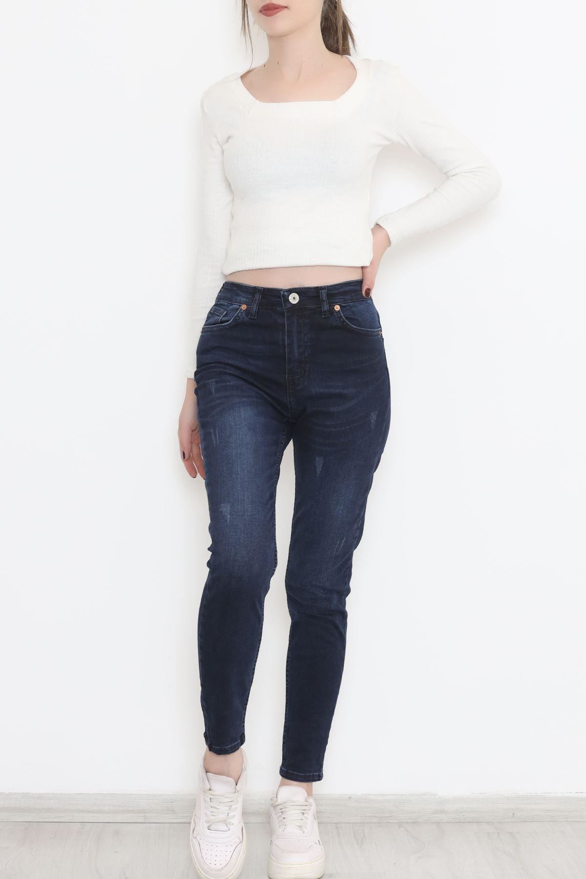 Likralı Dar Paça Kot Pantolon Koyumavi4 - 12204.1431.