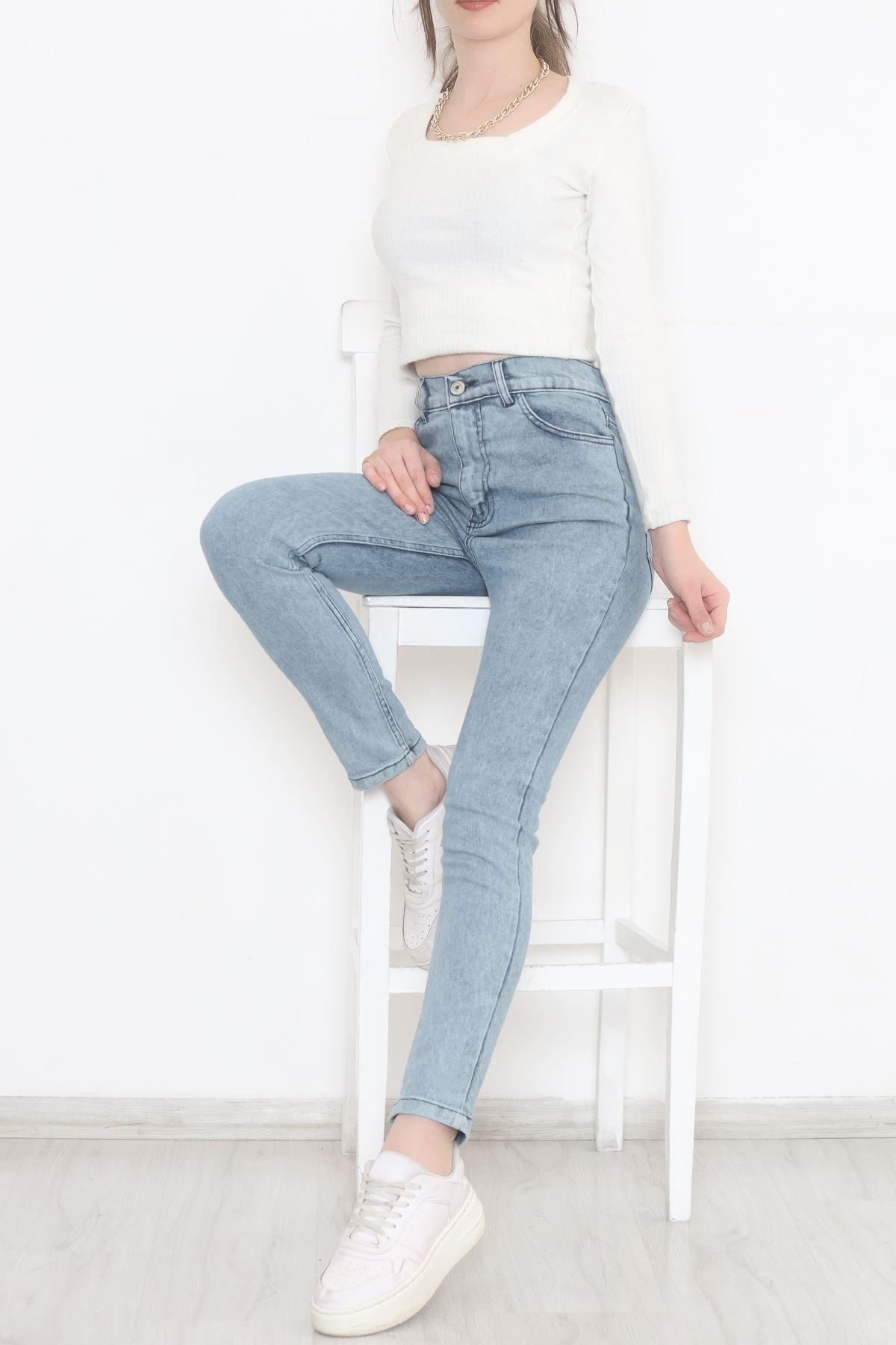 Likralı Dar Paça Kot Pantolon Açıkmavi7 - 12204.1431.