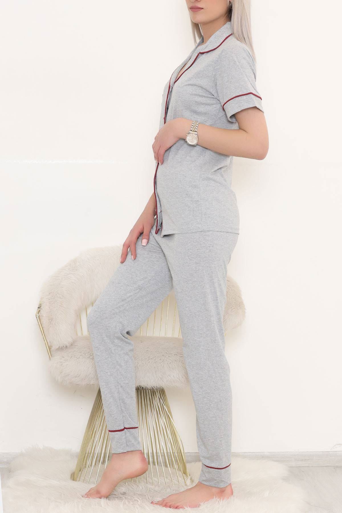 Önü Cepli Pijama Takımı Gribordo - 11404.1048.