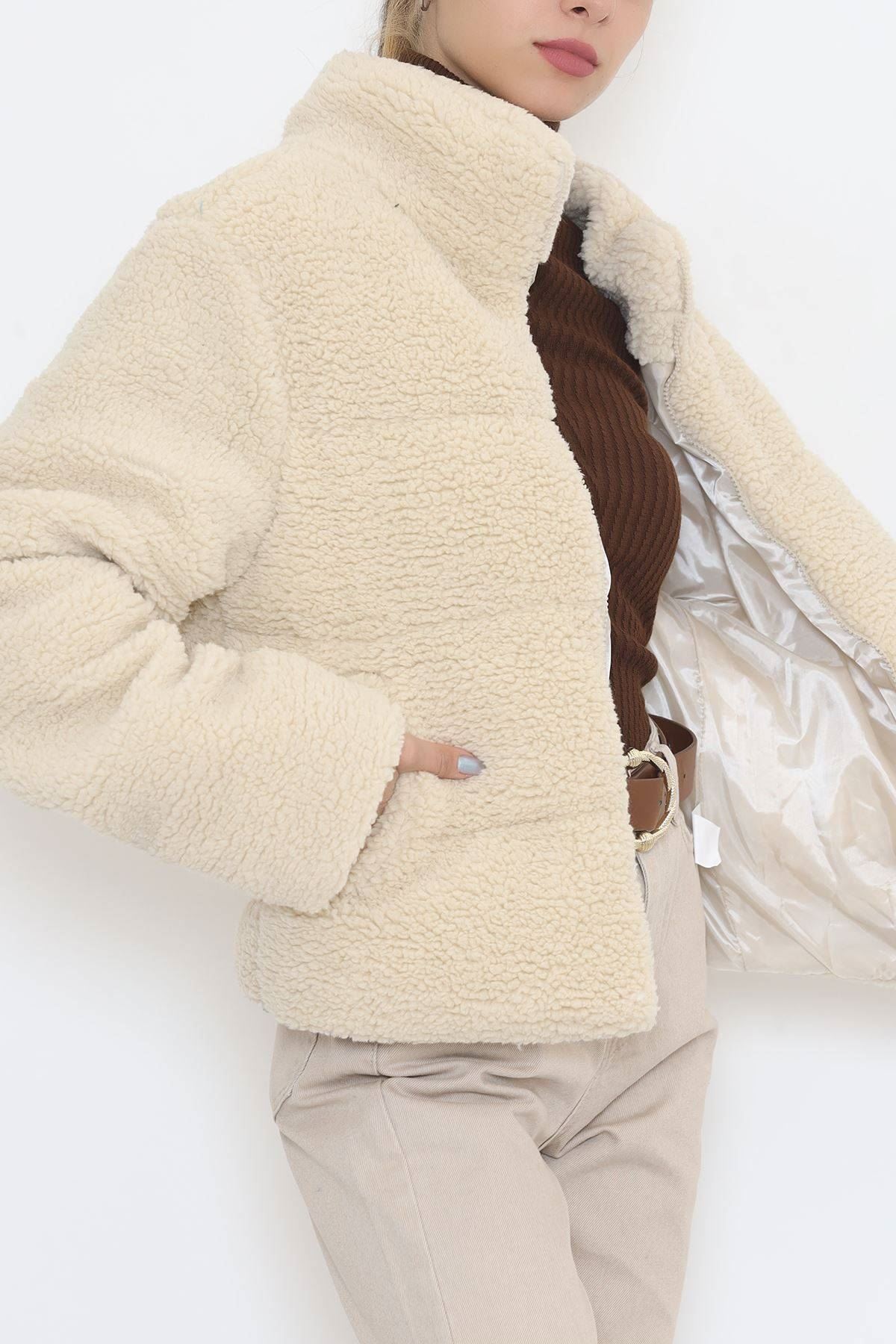 Peluş Şişme Mont Krem - 22481.101.