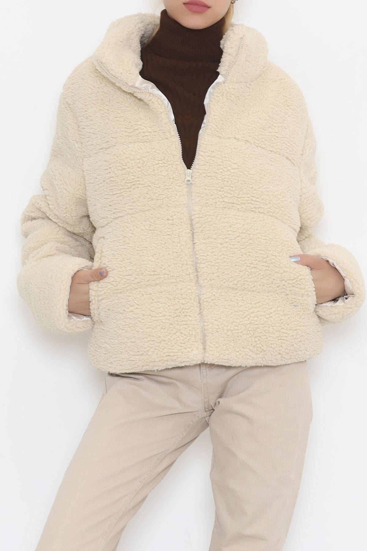 Peluş Şişme Mont Krem - 22481.101.
