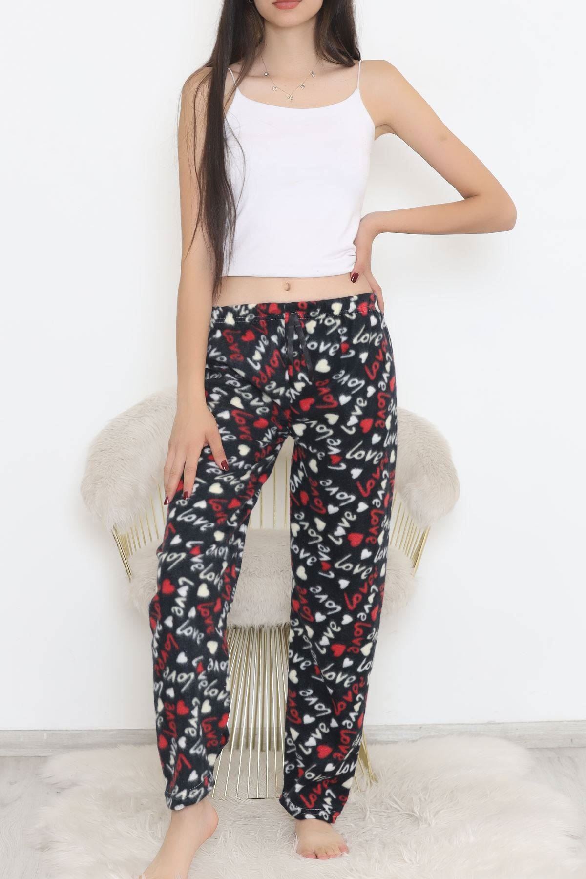 Polar Pijama Altı Siyahkalpli - 11858.1048.