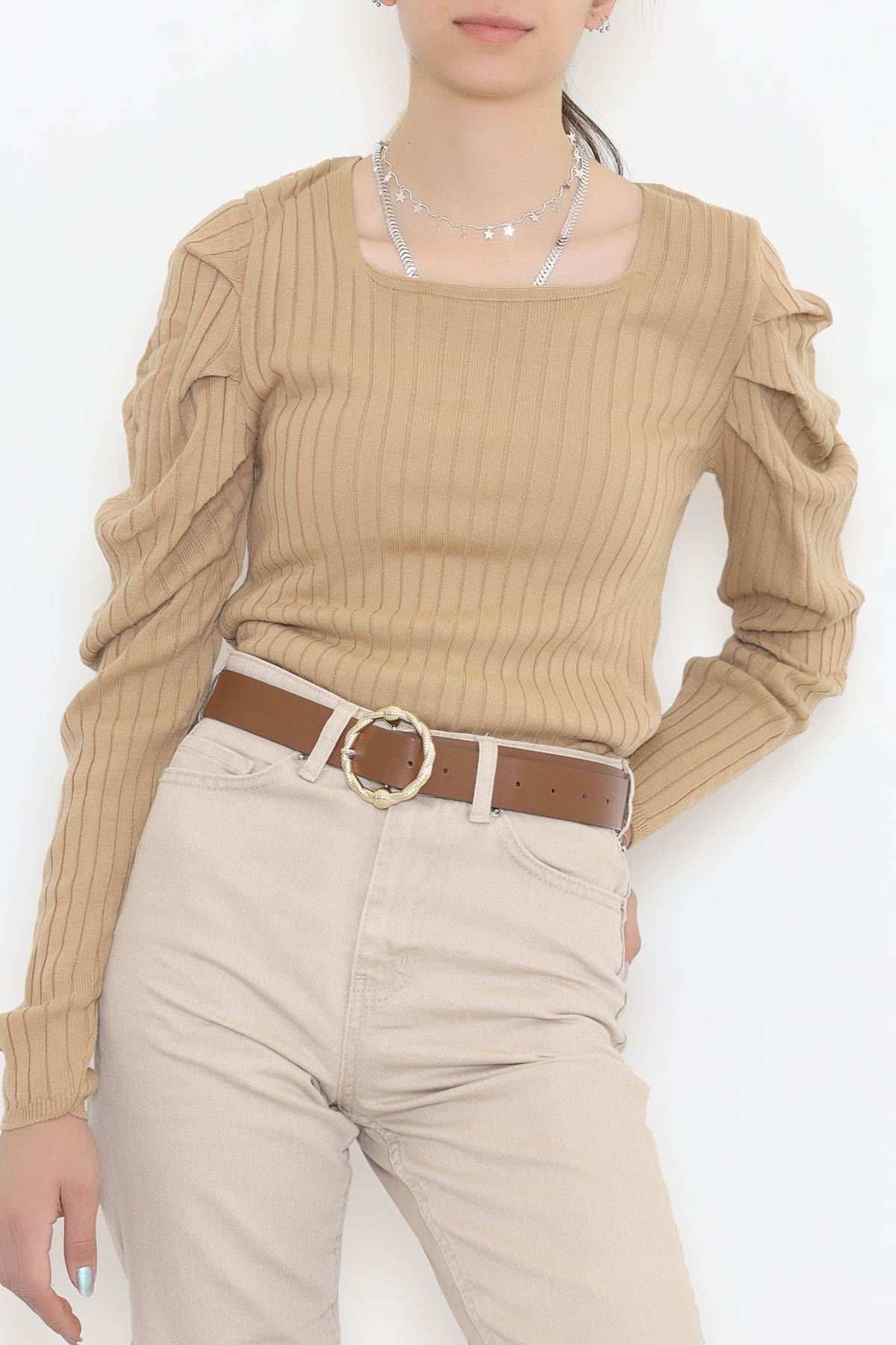 Prenses Kol Bluz Camel - 11178.1323.