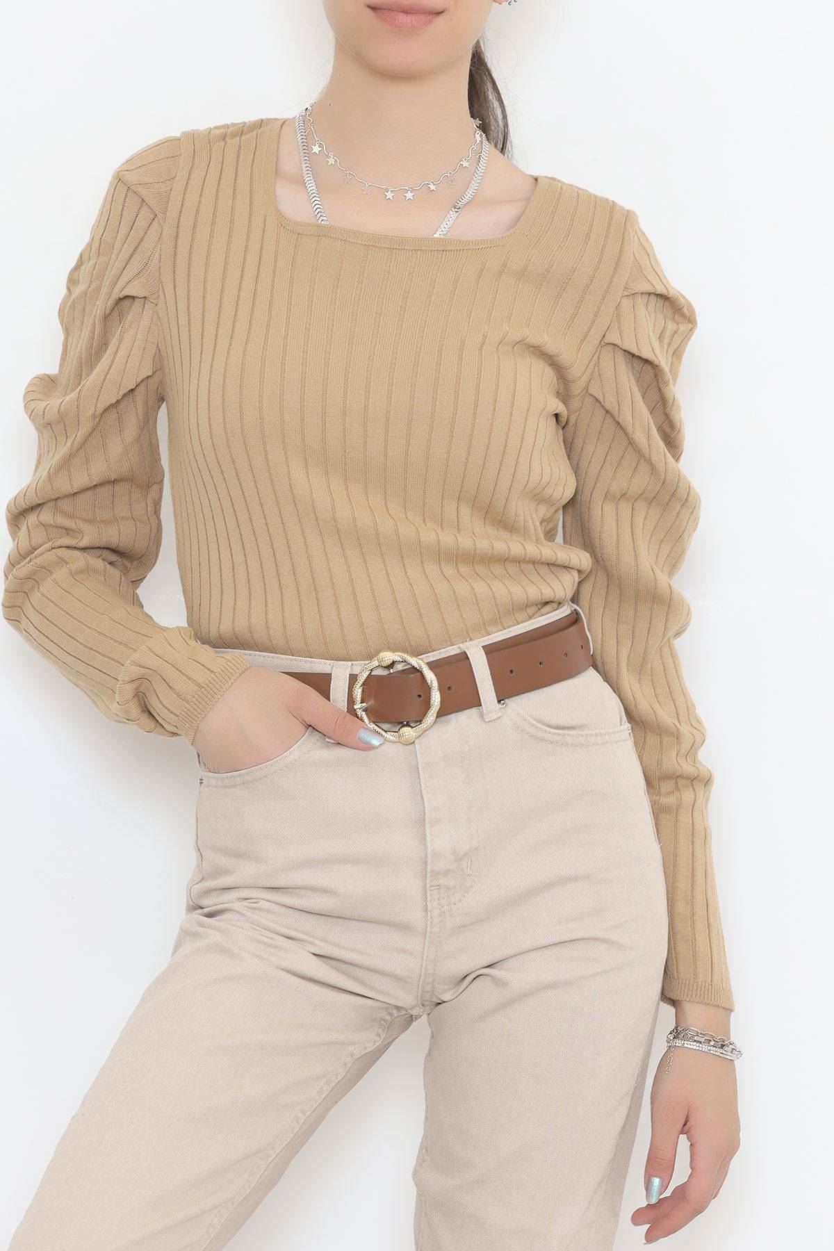 Prenses Kol Bluz Camel - 11178.1323.