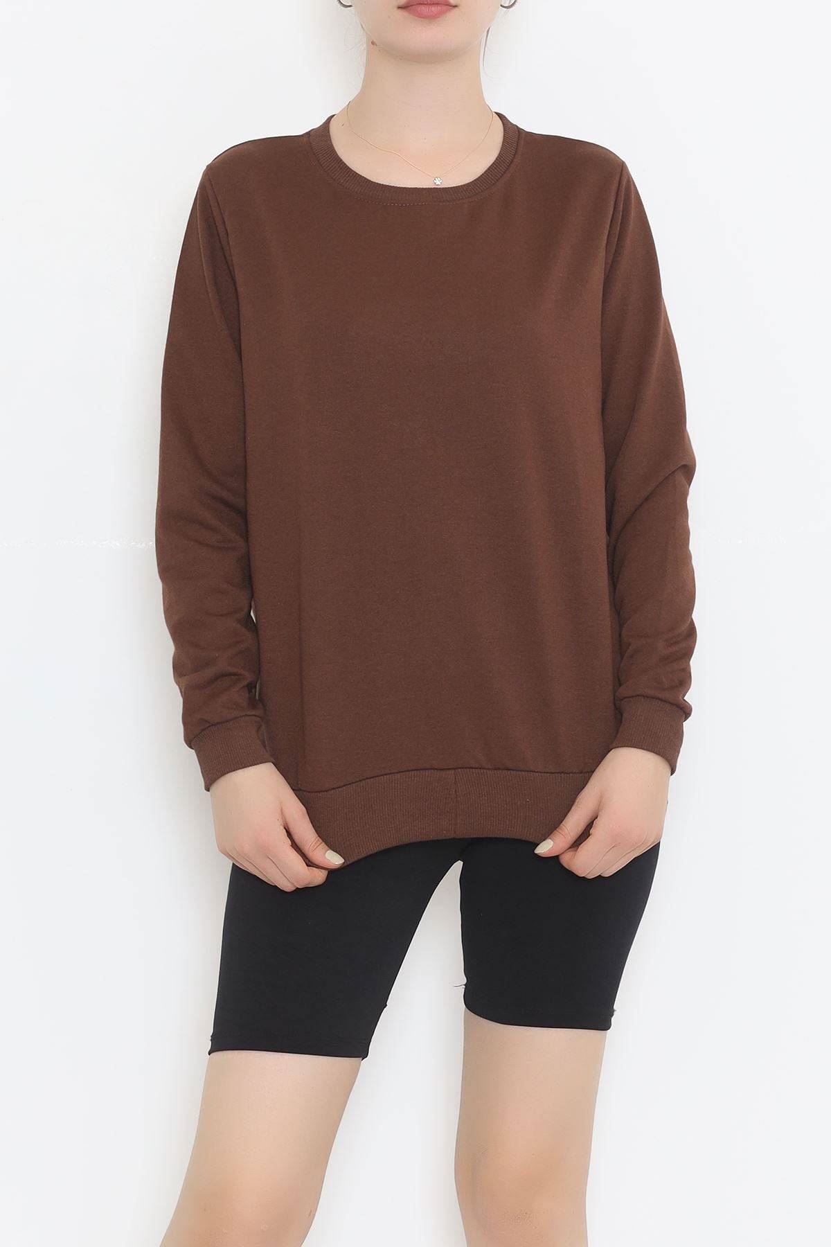 Yırtmaçlı Sweat Kahve - 10185.253.