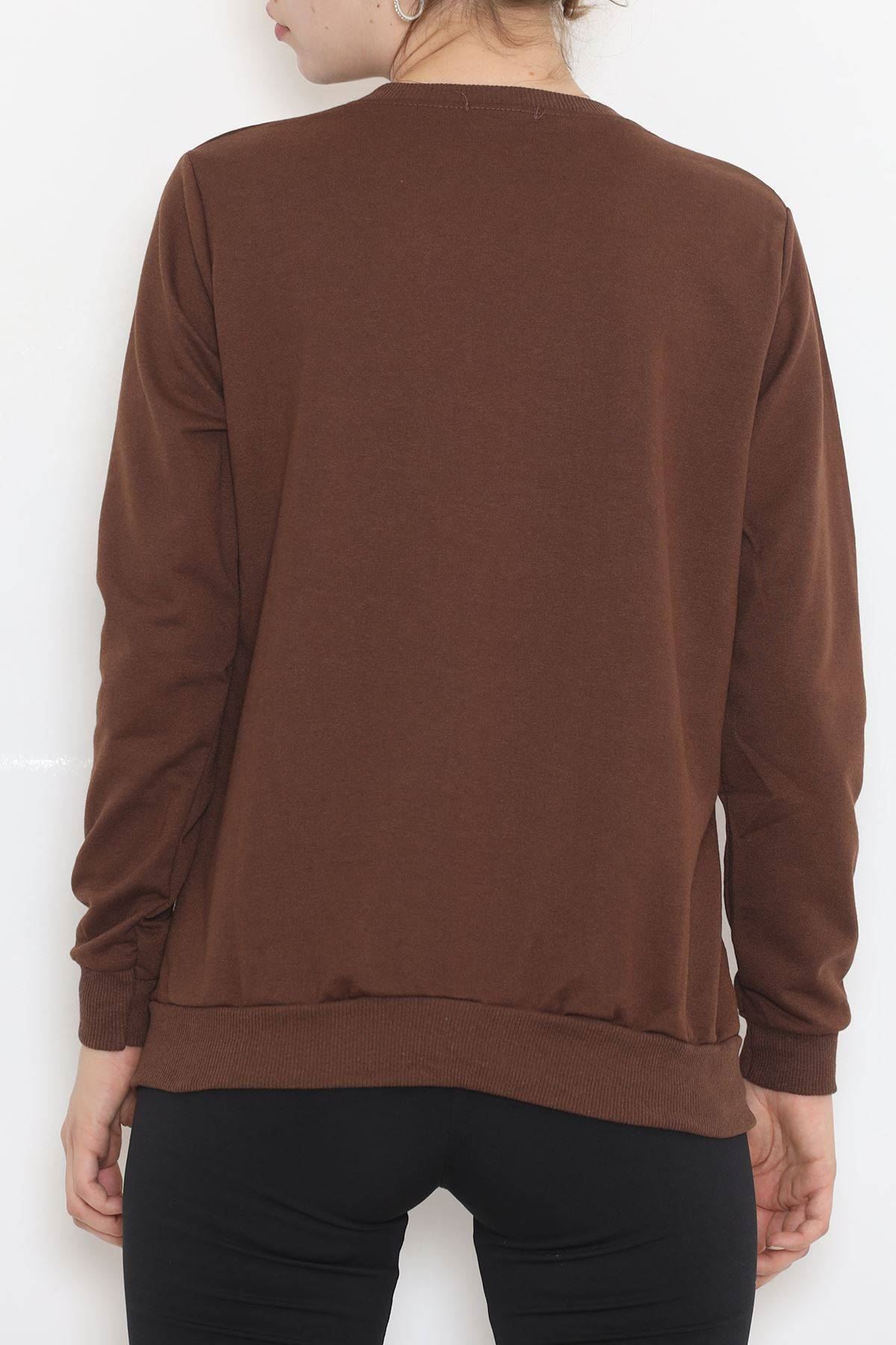 Yırtmaçlı Sweat Kahve - 10185.253.