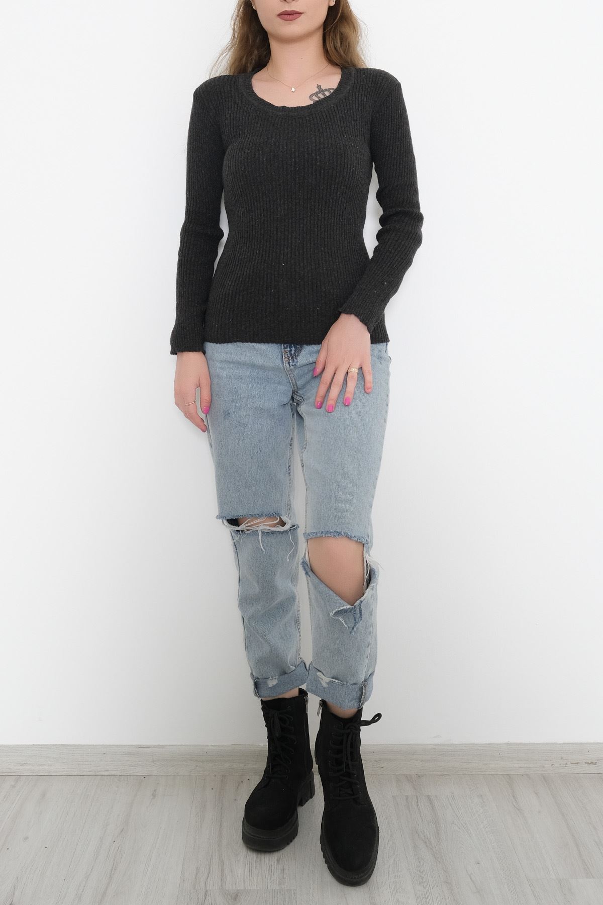 Yuvarlak Yaka Body Antrasit - 7657.1319.