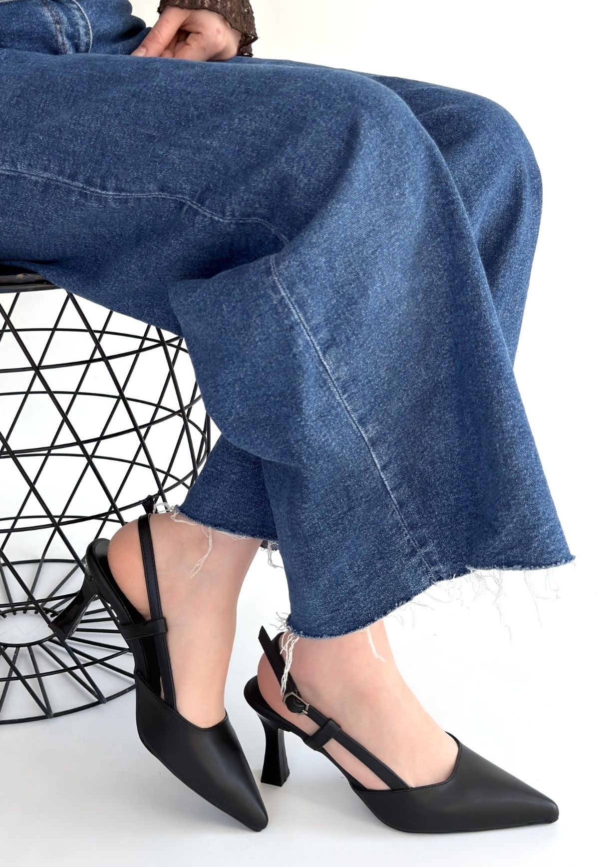 Hoost Siyah Cilt Topuklu Ayakkabı