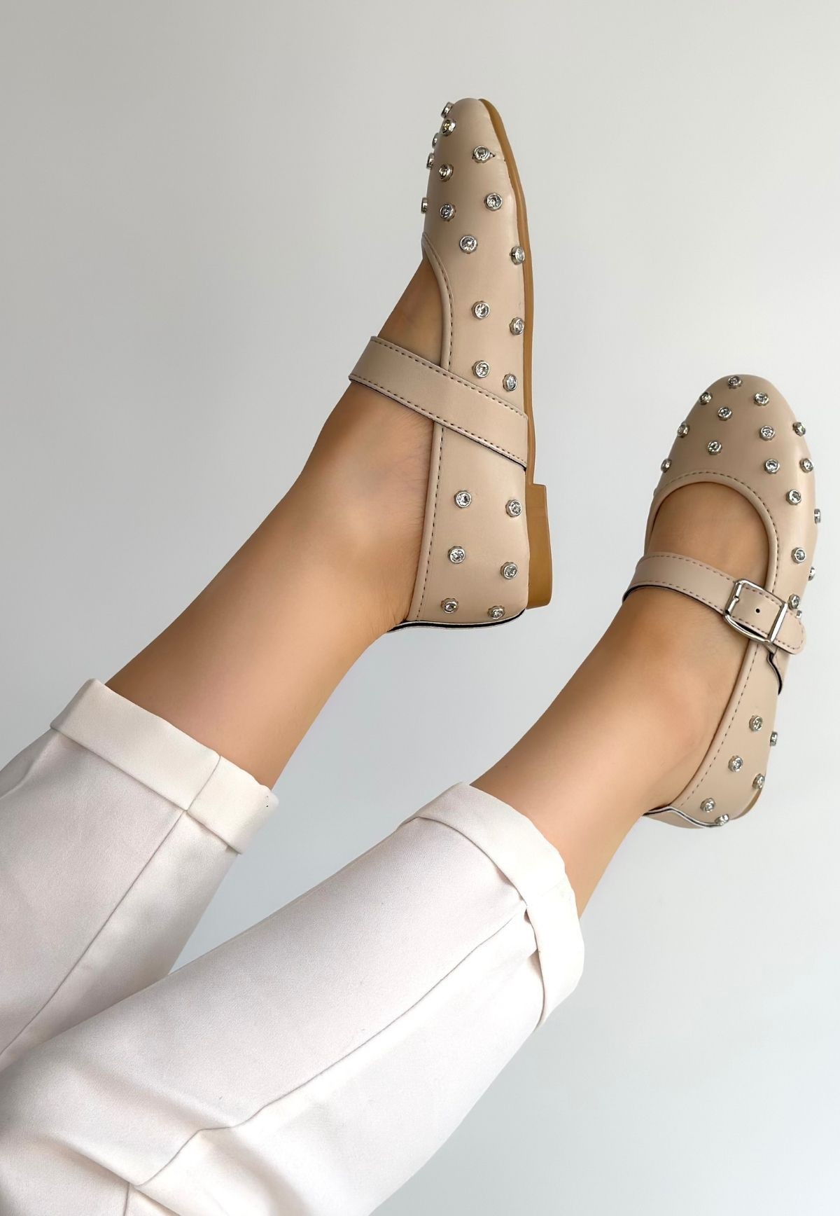 Ritta Bej Cilt Kemerli Babet Ayakkabı