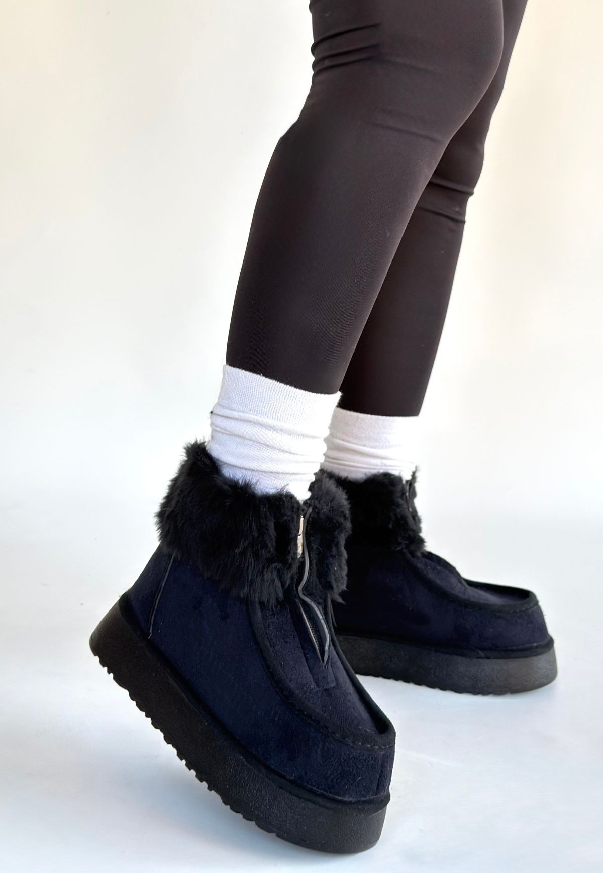 Zinya Siyah Süet Bot