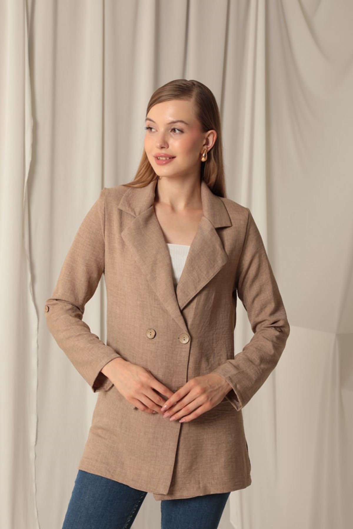 Melanj Linen Fabric Women Taba Jacket