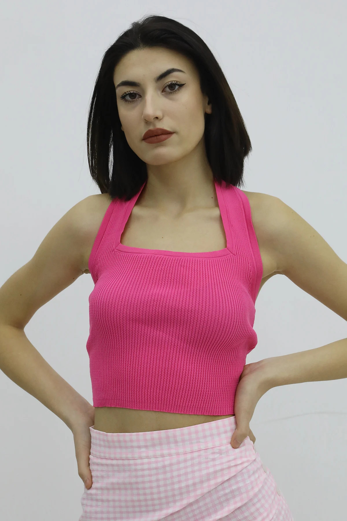 Neck Permeable Knitwear - P-019915