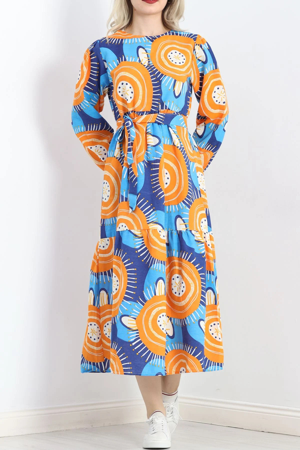 Patterned Dress Orange - 10067.1778.
