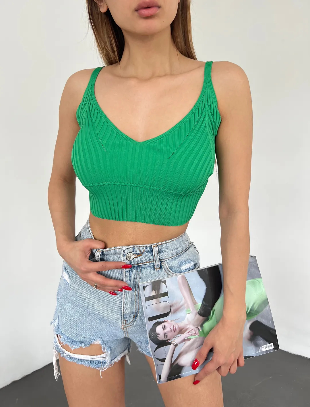 V Collar Suspended Crop Triaster Green - DF2202